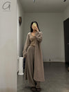SWAYING 24 Autumn and Winter Cashmere Profile Long Coat SW-SW24AW1T103-TUO Camel